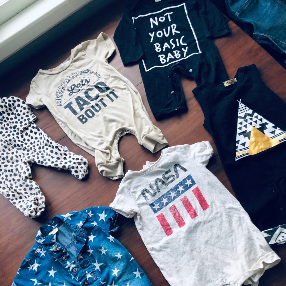 Trendy Infant Onesies (3-9months)